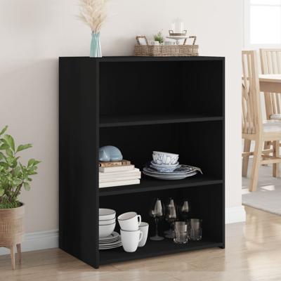 Dressoir 70x41x93 cm bewerkt hout zwart