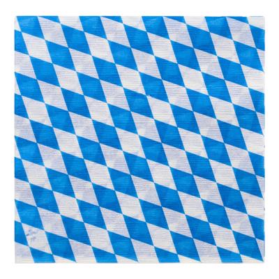 Oktoberfest vlag Beieren servetten - 100x - Tafel decoratie feestartikelen van Bayern - Papier