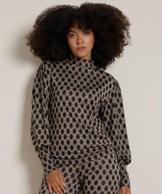 turtleneck top all-over print turtleneck top all-over print