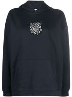 GANNI hoodie Isoli Flowers en coton biologique - Bleu