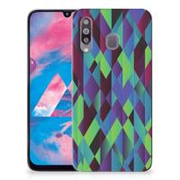 Samsung Galaxy M30 | TPU Hoesje | Abstract Green Blue