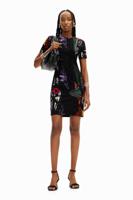 Korte jurk met kubistische print M. Christian Lacroix - BLACK - S