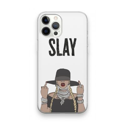 Slay All Day: iPhone 12 Pro Max Transparant Hoesje