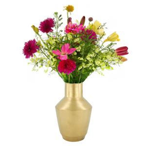 Bloemenvaas Splash - goud - keramiek - D18 x H28 cm