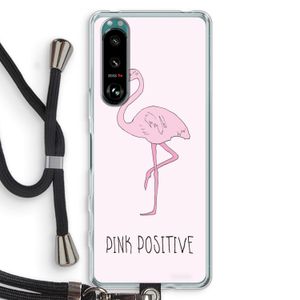 Pink positive: Sony Xperia 5 III Transparant Hoesje met koord