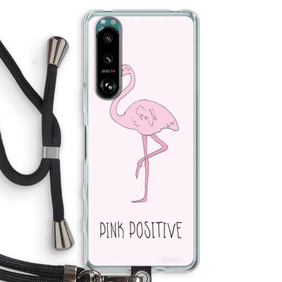 Pink positive: Sony Xperia 5 III Transparant Hoesje met koord