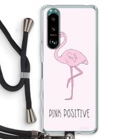 Pink positive: Sony Xperia 5 III Transparant Hoesje met koord