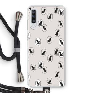 Miauw: Samsung Galaxy A70 Transparant Hoesje met koord