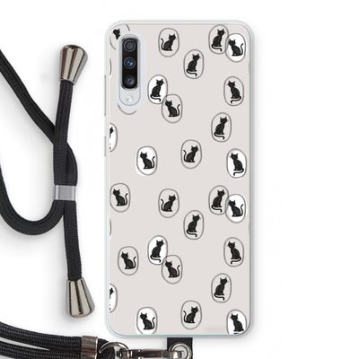 Miauw: Samsung Galaxy A70 Transparant Hoesje met koord