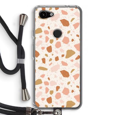 Terrazzo N°18: Pixel 3a Transparant Hoesje met koord