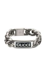 Gucci bracelet à plaque logo - Argent