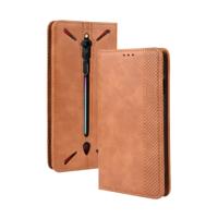 Magnetische gesp retro Crazy Horse textuur horizontale Flip lederen case voor ZTE Nubia Red Magic 3 met houder & kaartsleuven & fotolijstjes (bruin)