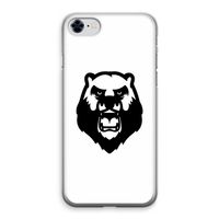 Angry Bear (white): iPhone 8 Transparant Hoesje