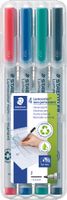 Staedtler Lumocolor 316, OHP-marker, non permanent, 0,6 mm, box van 4 stuks in geassorteerde kleuren - thumbnail