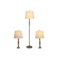 Vloerlamp Home ESPRIT Bruin Crème 50 W 220 V 38 x 38 x 150 cm (3 Onderdelen)