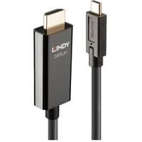 Lindy 43315 video kabel adapter 5 m USB Type-C HDMI Type A (Standaard) Zwart