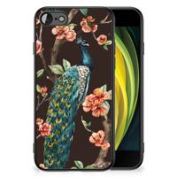iPhone SE 2022 | SE 2020 | 7/8 Dierenprint Telefoonhoesje Pauw met Bloemen