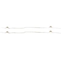 Draadverlichting lichtsnoer - 2x - 20 led lampjes - warm wit - zilver draad - 100 cm - lichtdraad