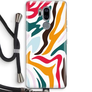 Colored Zebra: LG G7 Thinq Transparant Hoesje met koord