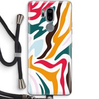 Colored Zebra: LG G7 Thinq Transparant Hoesje met koord