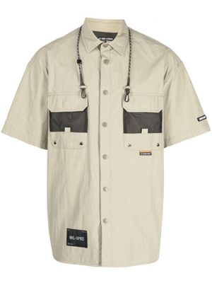 izzue chemise à poches multiples - Marron