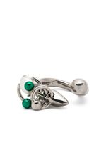 Acne Studios pins à détail de perle de verre - Argent