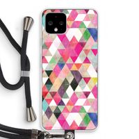 Gekleurde driehoekjes: Pixel 4 Transparant Hoesje met koord