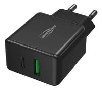 Ansmann HomeCharger HC218PD USB-oplader 18 W Thuis Uitgangsstroom (max.) 3000 mA Aantal uitgangen: 2 x USB 2.0 bus A, USB-C bus - thumbnail