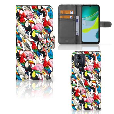 Motorola Moto E13 4G | Telefoonhoesje | Met pasjeshouder | Birds
