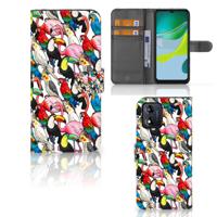 Motorola Moto E13 4G | Telefoonhoesje | Met pasjeshouder | Birds