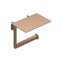 Toiletrolhouder IVY Met Planchet Geborsteld Mat Koper PVD IVY Toiletrolhouder IVY Met Planchet Geborsteld Mat Koper PVD IVY