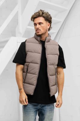 Malelions Matt Crinkle Padded Vest Heren Bruin - Maat S - Kleur: Bruin | Soccerfanshop