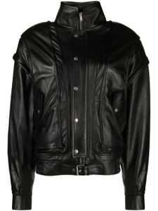 Saint Laurent veste bomber à manches détachables - Noir