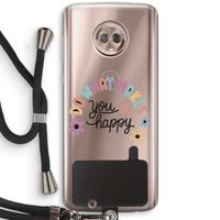 Happy days: Motorola Moto G6 Transparant Hoesje met koord