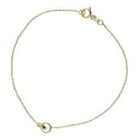 Glow 204.2069.19 Armband Ankerschakel Cirkels geelgoud 19 cm