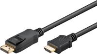 Goobay 64839 video kabel adapter 1 m DisplayPort HDMI Type A (Standaard) Zwart