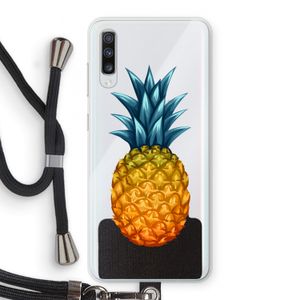 Grote ananas: Samsung Galaxy A70 Transparant Hoesje met koord
