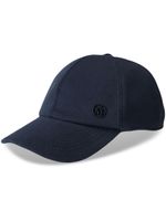 Maison Michel Tiger cotton logo-plaque cap - Bleu