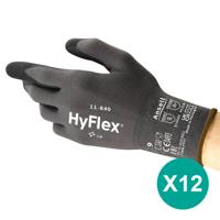 Ansell HyFlex® 11-840 werkhandschoenen zwart maat 6/XS - 12 paar Ansell HyFlex® 11-840 werkhandschoenen zwart maat 6/XS - 12 paar