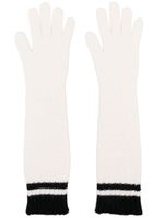 Alberta Ferretti gants longs en cachemire - Blanc - thumbnail