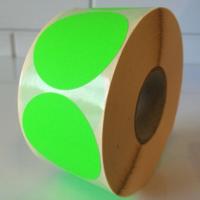 Etiket 50 mm rond fluor groen 1000 rol