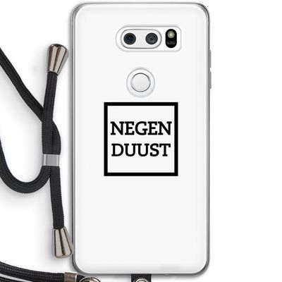 Negenduust vierkant: LG V30 Transparant Hoesje met koord
