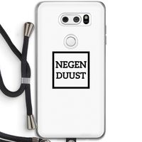 Negenduust vierkant: LG V30 Transparant Hoesje met koord