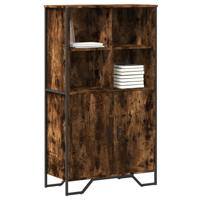 Hoge kast 79,5x35,5x137,5 cm bewerkt hout gerookt eikenkleurig