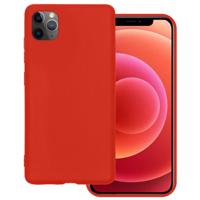 Basey Apple iPhone 11 Pro Hoesje Siliconen Hoes Case Cover -Rood
