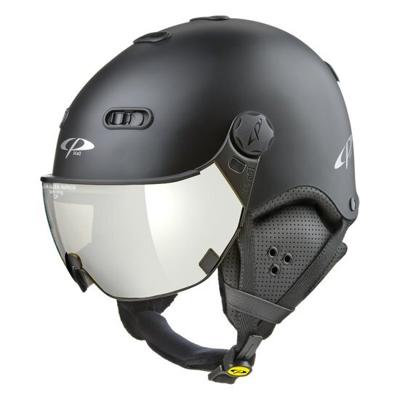 CP Carachillo skihelm zwart met single spiegel vizier (2 Keuzes)