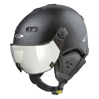 CP Carachillo skihelm zwart met single spiegel vizier (2 Keuzes) CP Carachillo skihelm zwart met single spiegel vizier (2 Keuzes)