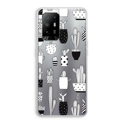 Cactusmotief: Oppo A94 5G Transparant Hoesje