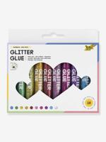 Set van 10 glitter lijmpennen FOLIA meerkleurig