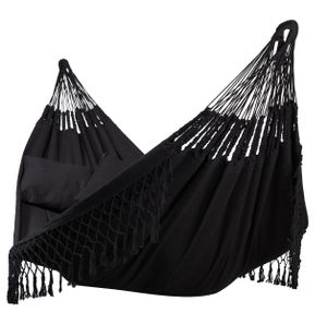'DeLuxe' Black XXL Hangmat - 200 kg - Zwart - Colombiaanse - Tropilex